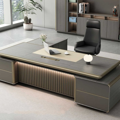 Bàn giám đốc bằng gỗ chữ L kèm tủ phụ đa năng, trang trí lạ mắt DKFBGD78