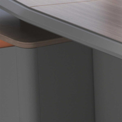 Bàn giám đốc chữ L trang trí độc đáo tích hợp tủ phụ đa năng DKFBGD80