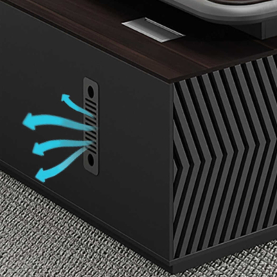 Bàn giám đốc chữ L cao cấp kết hợp tủ phụ đa năng DKFBGD81-1