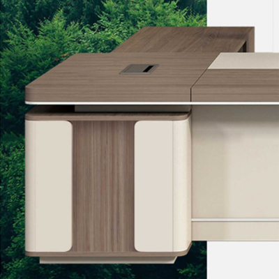 Bàn giám đốc gỗ kết hợp tủ phụ đa năng dạng rời DKFBGD84-1