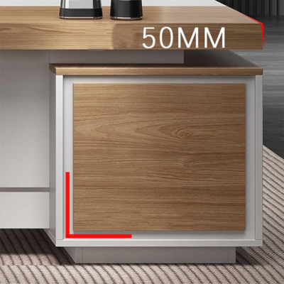 Bàn giám đốc chữ L kèm tủ phụ thông minh, yếm bàn dạng kín tinh tế DKFBGD86