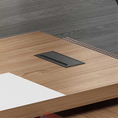 Bàn giám đốc chữ L kèm tủ phụ thông minh, yếm bàn dạng kín tinh tế DKFBGD86