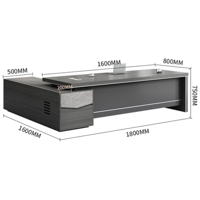 Bàn giám đốc đơn giản kèm tủ phụ nhiều ngăn kéo và hộc tủ DKFBGD98