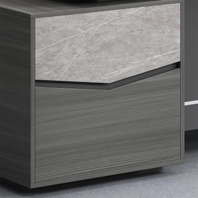 Bàn giám đốc đơn giản kèm tủ phụ nhiều ngăn kéo và hộc tủ DKFBGD98