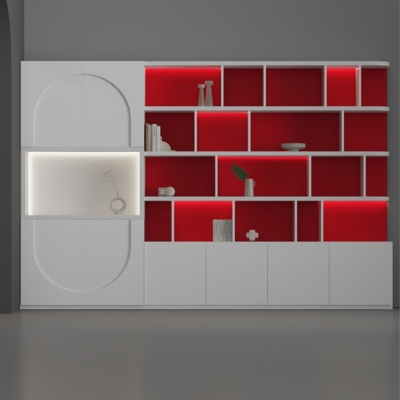 Tủ giám đốc hiện đại gỗ công nghiệp, kết hợp đèn LED trang trí DKTGD35