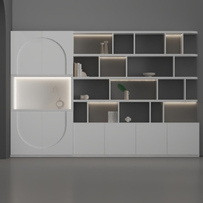 Tủ giám đốc hiện đại gỗ công nghiệp, kết hợp đèn LED trang trí DKTGD35