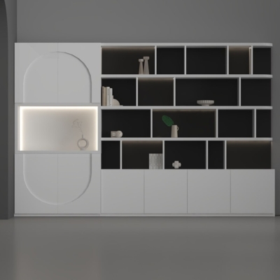 Tủ giám đốc hiện đại gỗ công nghiệp, kết hợp đèn LED trang trí DKTGD35