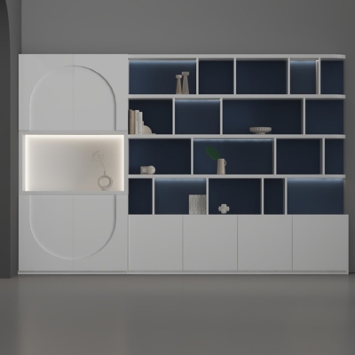 Tủ giám đốc hiện đại gỗ công nghiệp, kết hợp đèn LED trang trí DKTGD35