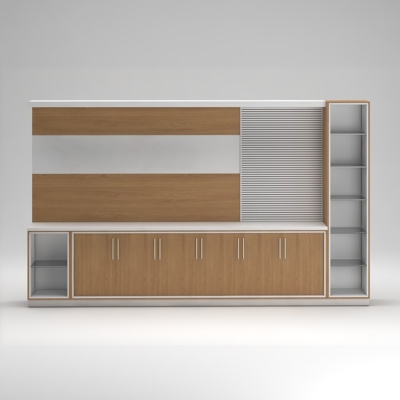 Tủ giám đốc cao cấp kết hợp khoang mở và cánh kín DKTGD38