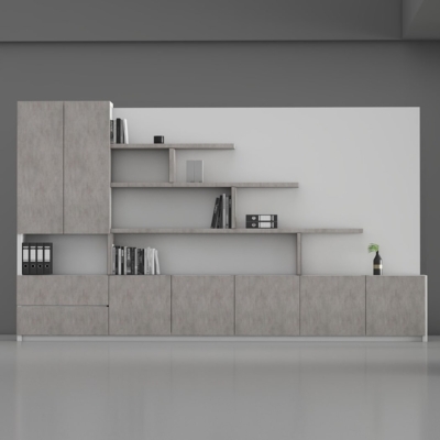 Tủ giám đốc gỗ công nghiệp cao cấp, kết hợp kệ trang trí DKTGD39