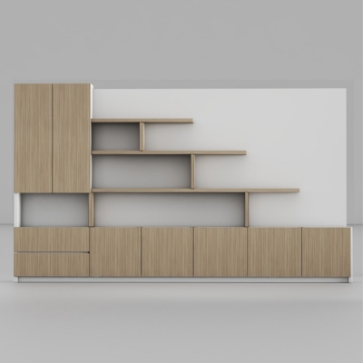 Tủ giám đốc gỗ công nghiệp cao cấp, kết hợp kệ trang trí DKTGD39