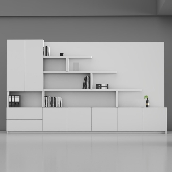 Tủ giám đốc gỗ công nghiệp cao cấp, kết hợp kệ trang trí DKTGD39