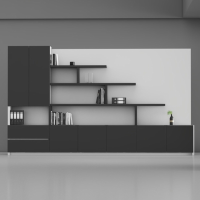 Tủ giám đốc gỗ công nghiệp cao cấp, kết hợp kệ trang trí DKTGD39