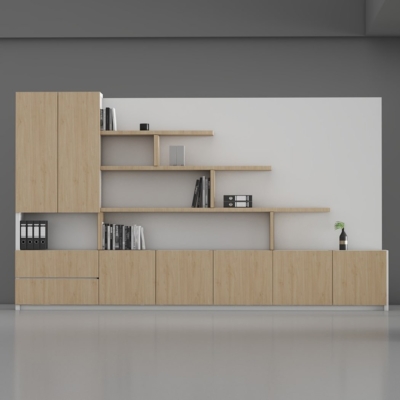 Tủ giám đốc gỗ công nghiệp cao cấp, kết hợp kệ trang trí DKTGD39