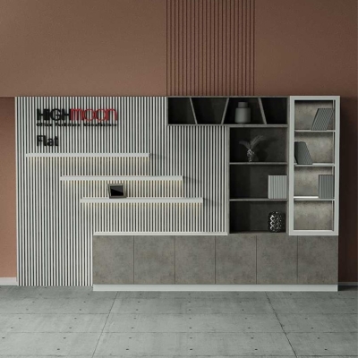 Tủ giám đốc đẹp hiện đại, kệ trang trí độc đáo DKTGD40