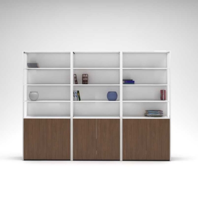 Tủ giám đốc 3 buồng cao cấp, thiết kế khoang mở kết hợp tủ kín DKTGD41