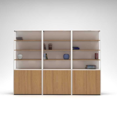 Tủ giám đốc 3 buồng cao cấp, thiết kế khoang mở kết hợp tủ kín DKTGD41