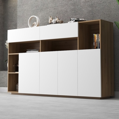 Tủ giám đốc khoang kín và kệ trang trí tinh tế DKTGD43