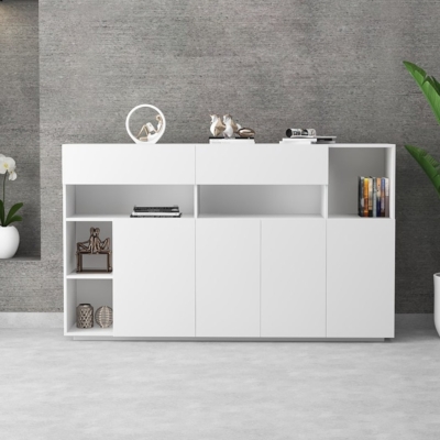 Tủ giám đốc khoang kín và kệ trang trí tinh tế DKTGD43