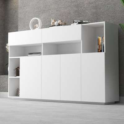 Tủ giám đốc khoang kín và kệ trang trí tinh tế DKTGD43