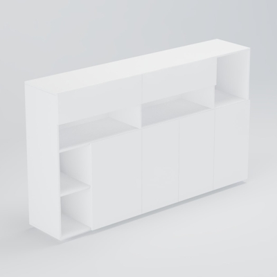 Tủ giám đốc khoang kín và kệ trang trí tinh tế DKTGD43