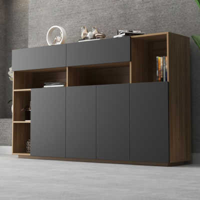 Tủ giám đốc khoang kín và kệ trang trí tinh tế DKTGD43