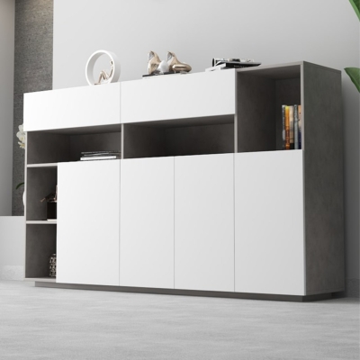 Tủ giám đốc khoang kín và kệ trang trí tinh tế DKTGD43