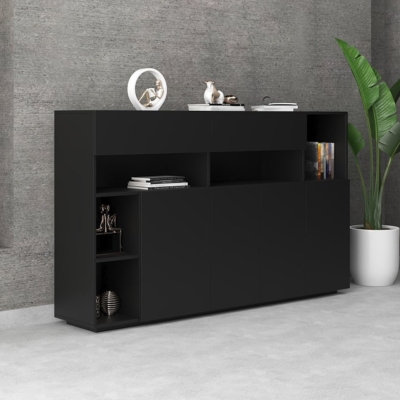 Tủ giám đốc khoang kín và kệ trang trí tinh tế DKTGD43