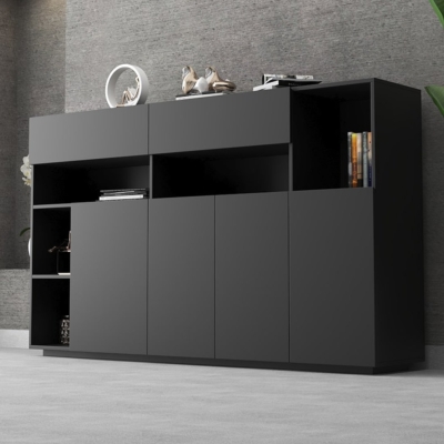 Tủ giám đốc khoang kín và kệ trang trí tinh tế DKTGD43