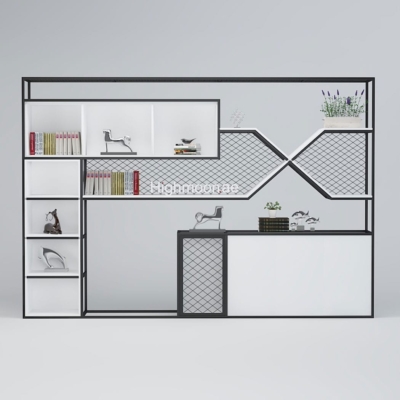 Tủ giám đốc khung sắt sơn tĩnh điện, kết hợp kệ chữ X độc đáo DKTGD45