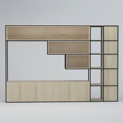 Tủ giám đốc khung sắt hiện đại, trang trí đẹp mắt DKTGD47