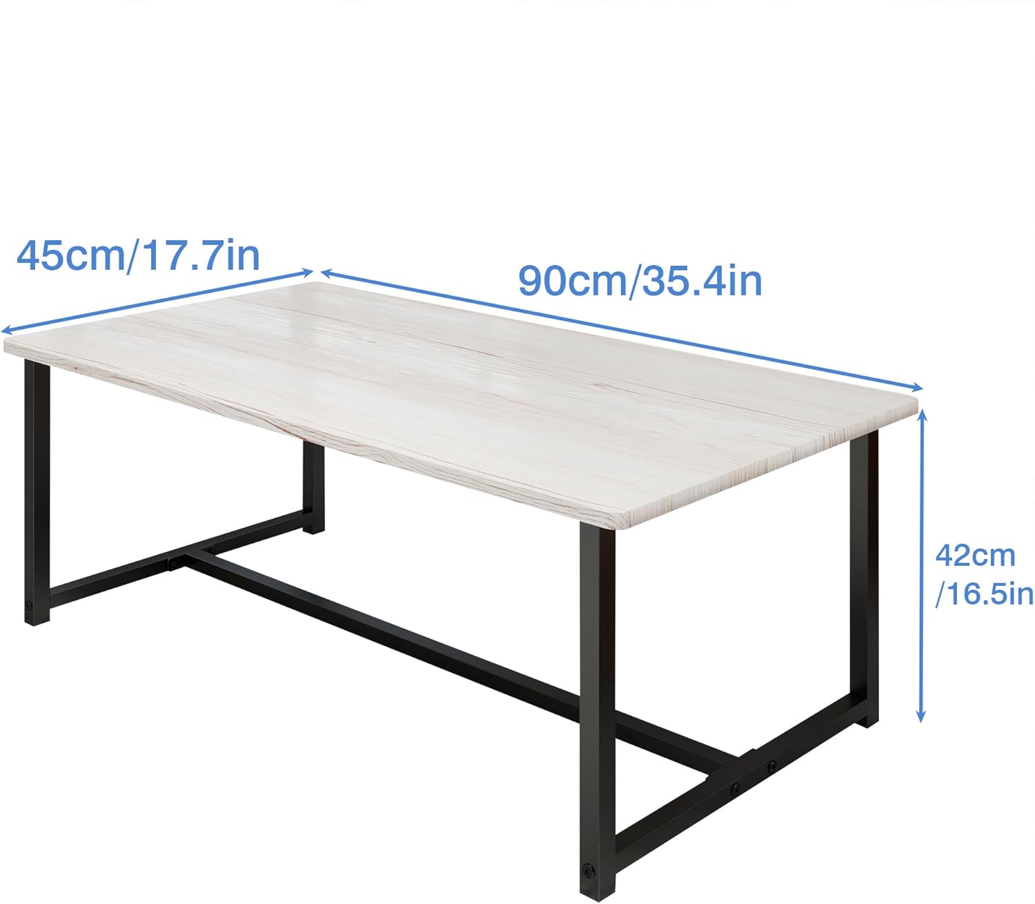 Bàn cà phê phòng khách chữ nhật, chân sắt sơn tĩnh điện BPK04