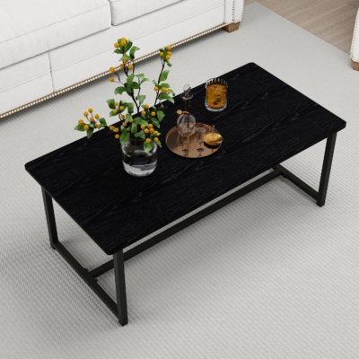 Bàn cà phê phòng khách chữ nhật, chân sắt sơn tĩnh điện BPK04