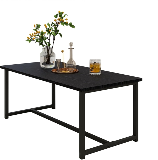 Bàn cà phê phòng khách chữ nhật, chân sắt sơn tĩnh điện BPK04