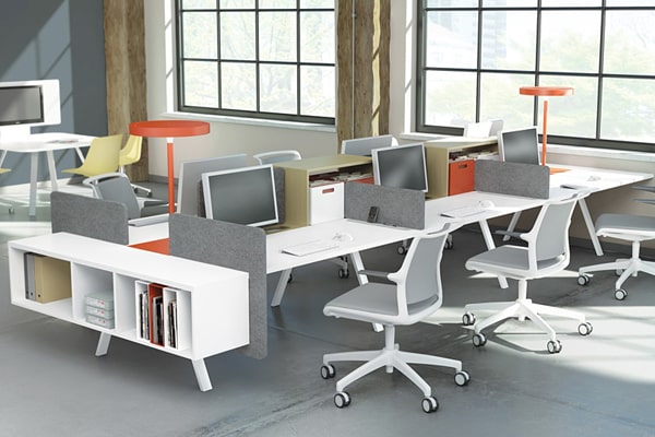 Thi công cụm bàn làm việc nhóm giá tốt Đức Khang