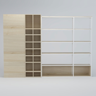 Tủ giám đốc dạng mở, khung sắt sơn tĩnh điện kết hợp gỗ DKTGD50