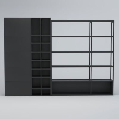 Tủ giám đốc dạng mở, khung sắt sơn tĩnh điện kết hợp gỗ DKTGD50