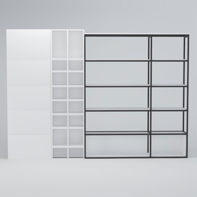 Tủ giám đốc dạng mở, khung sắt sơn tĩnh điện kết hợp gỗ DKTGD50