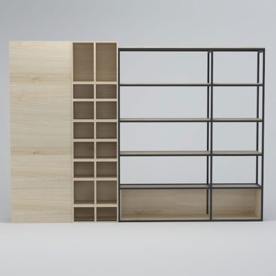 Tủ giám đốc dạng mở, khung sắt sơn tĩnh điện kết hợp gỗ DKTGD50