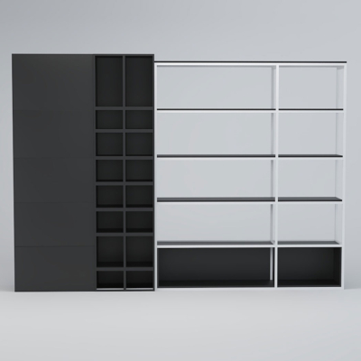 Tủ giám đốc dạng mở, khung sắt sơn tĩnh điện kết hợp gỗ DKTGD50