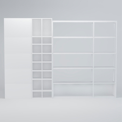 Tủ giám đốc dạng mở, khung sắt sơn tĩnh điện kết hợp gỗ DKTGD50