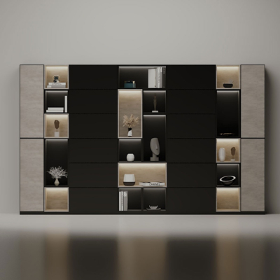 Tủ giám đốc cánh kín kết hợp đèn LED, tối ưu không gian lưu trữ DKTGD51