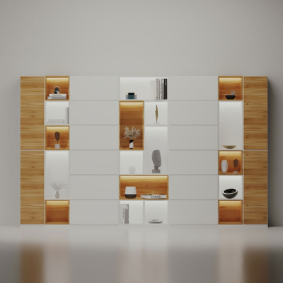 Tủ giám đốc cánh kín kết hợp đèn LED, tối ưu không gian lưu trữ DKTGD51