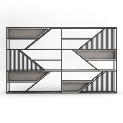 Tủ giám đốc khung thép sơn tĩnh điện kết hợp gỗ, kiểu dáng ấn tượng DKTGD52