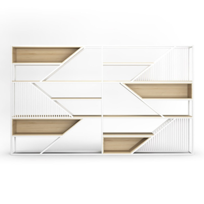 Tủ giám đốc khung thép sơn tĩnh điện kết hợp gỗ, kiểu dáng ấn tượng DKTGD52