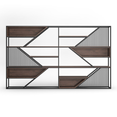 Tủ giám đốc khung thép sơn tĩnh điện kết hợp gỗ, kiểu dáng ấn tượng DKTGD52
