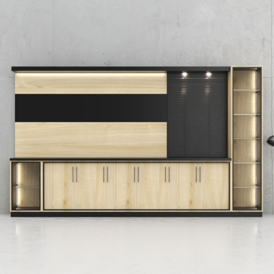 Tủ giám đốc cửa trượt hiện đại kết hợp hệ đèn LED cao cấp DKTGD56