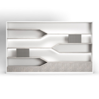 Tủ giám đốc cao cấp phá cách, kết hợp kệ mở trưng bày DKTGD58