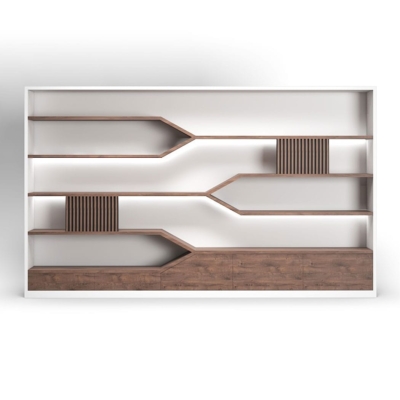 Tủ giám đốc cao cấp phá cách, kết hợp kệ mở trưng bày DKTGD58