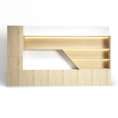 Tủ giám đốc đẹp với khoang mở phá cách kết hợp đèn LED nổi bật DKTGD60